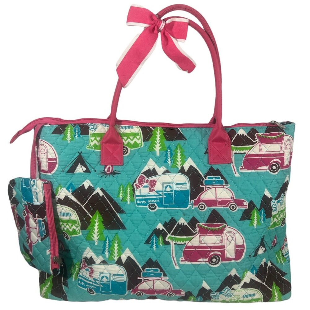 NGIL All  Purpose Organizer Medium Utility Happy Camper Tote Bag
